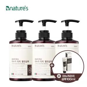 비네이쳐스 아누카리치 탈모샴푸 480ml 3개/탈모증상완화 기능성 샴푸