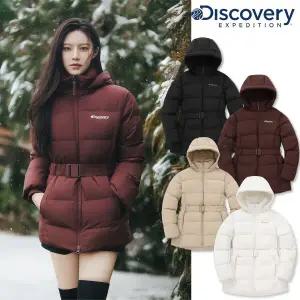 [디스커버리](김해점)여성 베니아 구스다운 미드패딩