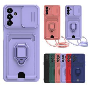 [수나르]갤럭시S25 S24 S23 S22 플러스 울트라 엣지 FE 슬라이드카메라보호 카드 링 목걸이스트랩 케이스