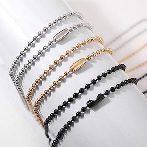 비즈아이 [8-357-17]써지컬스틸 목걸이줄 2.4mm 군번 60cm 무도금 ,1개