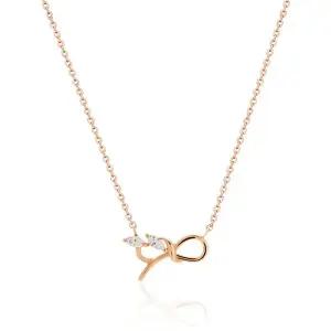 [비앤비골드] 14K/18K 언발란스 꼬임 리본 체인 목걸이 MNN38604