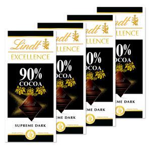 린트 초콜릿 엑설런스 다크 90% 100g X 4개
