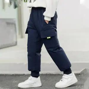 패딩포켓조거팬츠 패딩바지 여아겨울 털바지 조거팬츠 주니어 초등생 기모안감 스