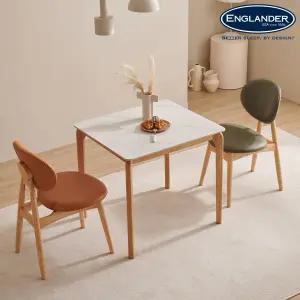 메사 토르티야 통세라믹 고무나무 원목 2인용 식탁세트(의자2)