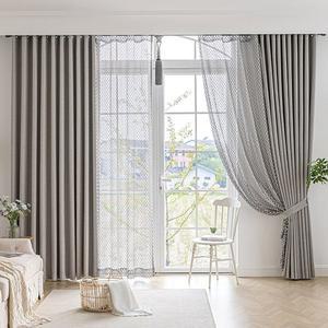 [지나송]끌로이 형상기억 방한 99.99% 암막커튼 중형(암막2장,봉포함)