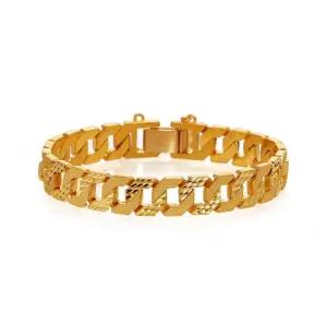 갤러리아 남자 순금 팔찌 팔각 콤비 면 체인 24K 75g 18K장식