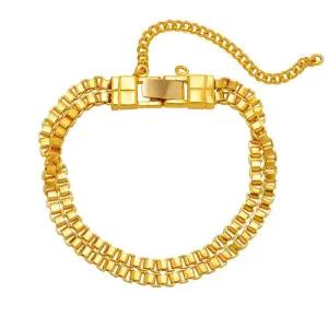 갤러리아 여자 순금 팔찌 체인 더블 박스 24K 37.5g 18K장식