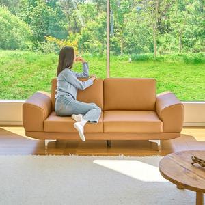 로얄 3인용 천연면피 통가죽 소파