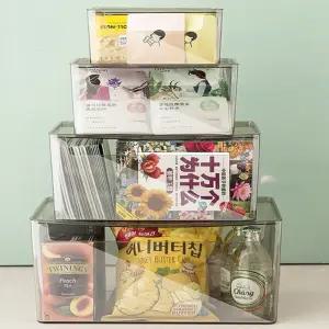 투명 물건정리통 수납케이스 펜트리 정리함 수납함 탕비실