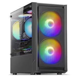 :다크플래쉬 darkFlash DK301M RGB MESH 강화유리 컴퓨터 PC 케이스 (블랙)