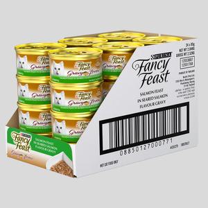 퓨리나 팬시피스트 화이트라벨 그레이비러버스 연어 캔 85g x 24개