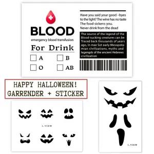 today 발송 혈액팩스티커 할로윈유령 HALLOWEEN가렌더 파티용품 포토존 혈액형스티커