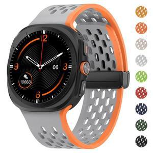 호환품 삼성 갤럭시 워치전용 실리콘 스트랩, 울트라 47mm 마그네틱 밴드, 갭 없는 스포츠 한국 팔찌