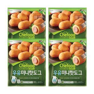 [롯데웰푸드][본사직영] Chefood 우유미니핫도그 500gx4개