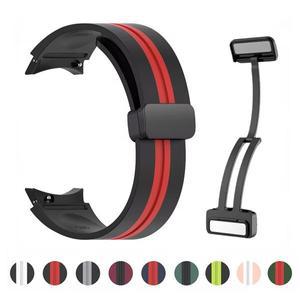 [아미크]갤럭시워치7 투톤 실리콘 스트랩 마그네틱 디버클 밴드 시계줄 40mm 44mm