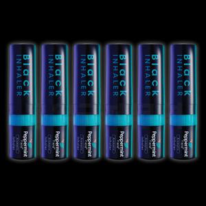 [한국공식총판] 프리미엄 태국 야돔 페퍼민트필드 블랙 인헤일러 6개 세트 최신제조일자!