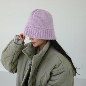 [기타]보레레 양모 숏 잔골지 비니 윈터 버킷모자 여성