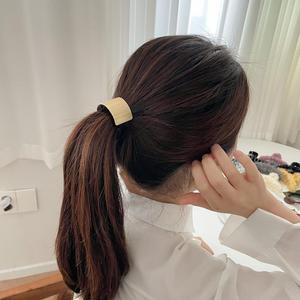 란몰리 팬던트 고무줄 라운드 머리끈 금색 여성 스퀘어