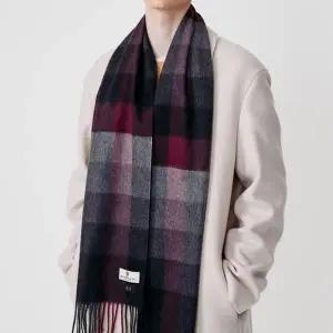 [닥스](강남점)DBMU4F704D2[DAKS MUFFLER][BASIC]남녀공용 버건디 체크 캐시미어100% 머플러