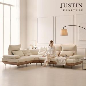 [저스틴퍼니처]베이스 가죽 딥 스윙 5인 코너형 소파