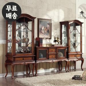 [벤티스가구]벨르 마호가니 원목 거실장 세트 엔틱 높은 티비장 tv장 TV 수납장 티비다이 가구