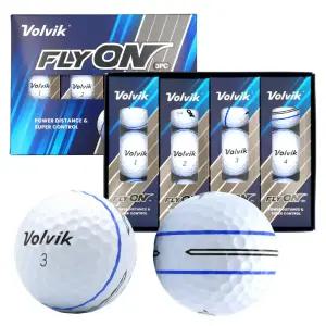선물포장 볼빅 플라이온 3피스 골프공 3선 퍼팅라인 화이트 1박스 12개입