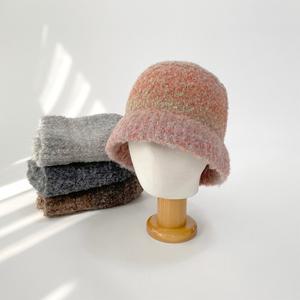 여자 뽀글이 털벙거지 보카시 울니트 남자 겨울 모자