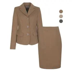 [하프클럽/비비드시크릿가너]SET 여성 딜리아 겨울 헤링본 정장 자켓 스커트