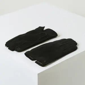 [헤지스](대전신세계)[HAZZYS ACC] [남성장갑] 블랙 스웨이드 염소가죽 장갑(스마트터치가능) HJGV3F124BK