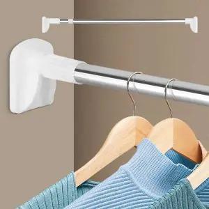 [에이치플러스몰]큰발압축봉 200 커튼봉설치 무타공 창틀 고정 못없이 압축봉옷걸이