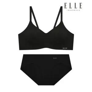 [패드 일체형] 쉐딩 브라 팬티 세트 - 블랙