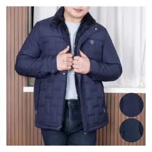 프리미엄 겨울 중년 남성 보아털 안감 패딩 신사 점퍼