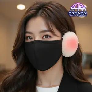 [브랜드엑스] 강추위와 패션을 동시에 따뜻한 퍼 귀마개 일체용 방한 마스크