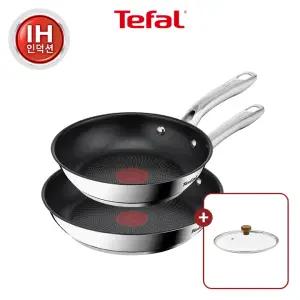 [테팔] 심플리쉐프 인덕션 프라이팬 2종(팬20+팬24)+우드뚜껑24