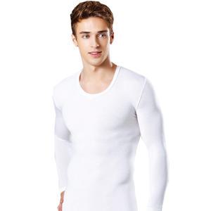 제임스딘 발열 남자상의내의 모달 남성 겨울내복상의 흰색 긴팔티 JHMIX009