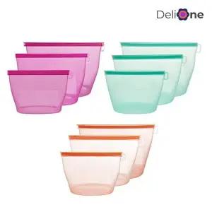 [델리원]델리원 플래티넘 밀폐 실리콘 지퍼백 세트