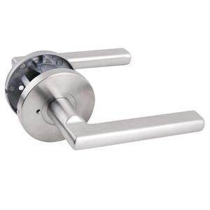 스텐 레버 손잡이(핀버튼 잠금) / 목문용 욕실 화장실 녹방지 도어 레바 문고리 시건장치
