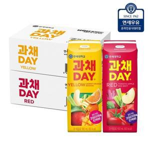[연세우유] 과채데이 옐로우 24팩 + 레드 24팩 190ml (총48팩)_YS304+YS312