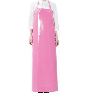 진핑크색 목걸이형 방수앞치마 긴앞치마 롱앞치마 작업앞치마 식당앞치마 공장