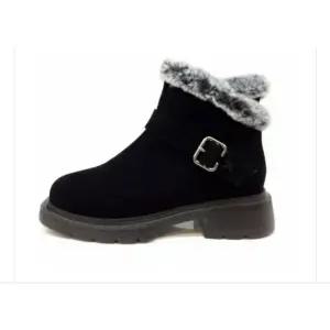 [갤러리아] 에스콰이아 발편한 경량 스웨이드 퍼 앵클부츠 PFDWBS869BK