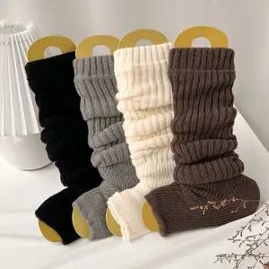 루즈핏 오픈토 골지 레그워머 장목 양말