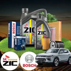 코란도뷰티풀 1.5 가솔린 엔진오일세트 지크 X7 5W30