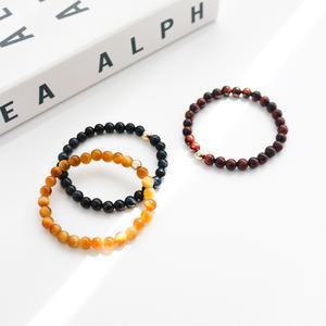 금볼 컬러 AAA 호안석 원석 팔찌 6미리 남자 여자 커플