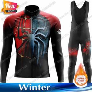 빕숏 자전거복 옷 의류 속 바지 싸이클복 바이크 하의 mtb  스파이더 2023 사이클링 저지 세트, 겨울 사이