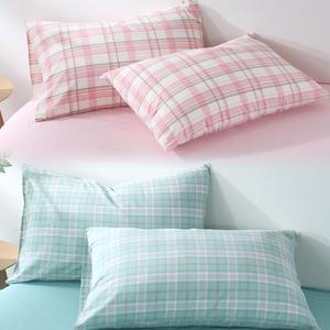 베겟잎 덮개 귀여운베개커버 체크 예쁜 순면 큰베개커버 1P
