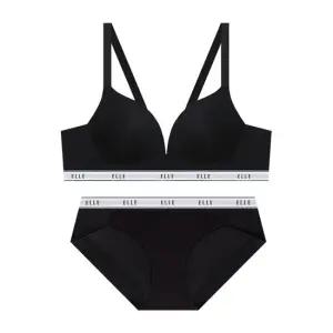 에어로쿨 컴포트핏 노와이어 브라 팬티 세트 - 블랙