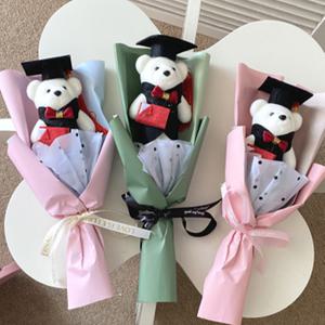 곰돌이 학사모 졸업 꽃다발 곰 인형 단체 선물 대량 유치원 어린이집 학교