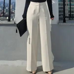 여성 따뜻한 기모 스판 비비 와이드 팬츠 슬랙스 모임룩 하객룩 오피스룩