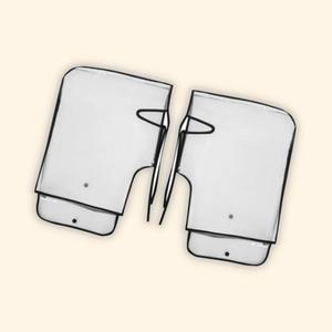 두꺼운 방수 오토바이핸들커버 투명 토시덮개 10 10 44cm