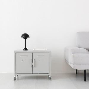 [기타]이동식 2문 수납장 미니 틈새수납장 철제